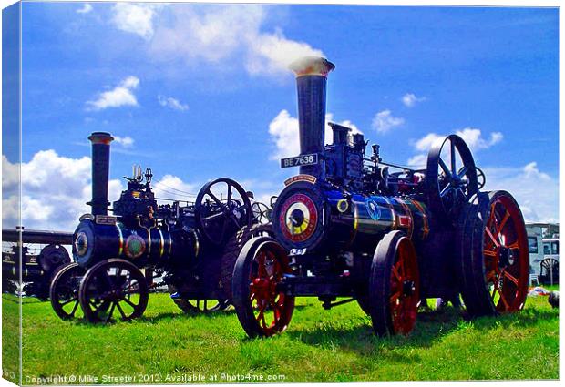 traction engines Canvas Print by Mike Streeter