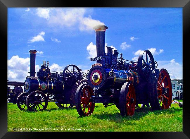 traction engines Framed Print by Mike Streeter