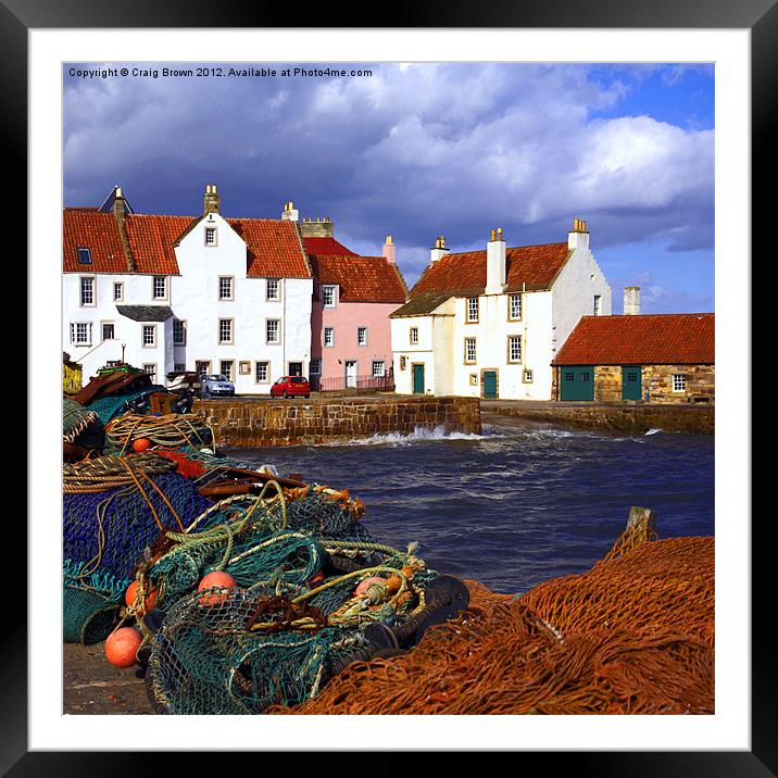 Pittenweem harbour, Fife Scotland Framed Mounted Print by Craig Brown
