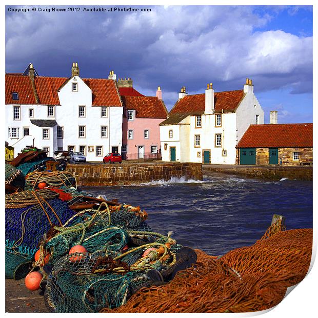 Pittenweem harbour, Fife Scotland Print by Craig Brown