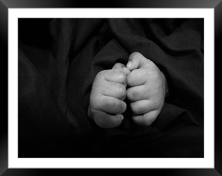 baby fingers Framed Mounted Print by vasanth sella