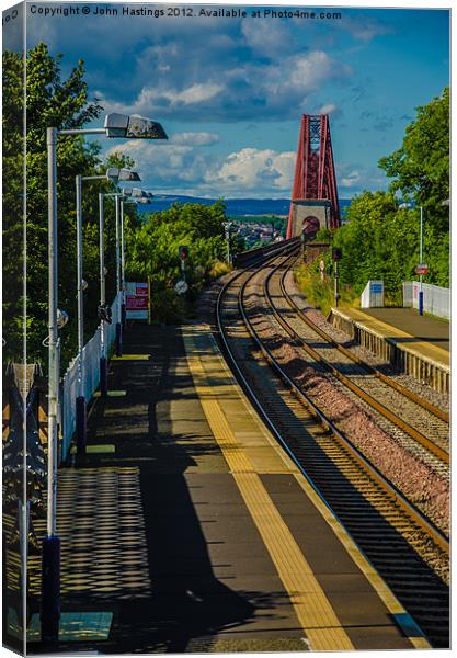 Forth Rail Bridge from Dalmeny station Canvas Print by John Hastings