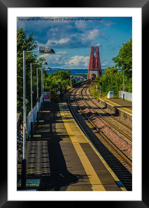 Forth Rail Bridge from Dalmeny station Framed Mounted Print by John Hastings