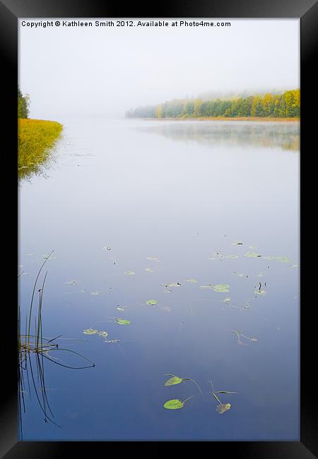 Morning mist over lake Framed Print by Kathleen Smith (kbhsphoto)