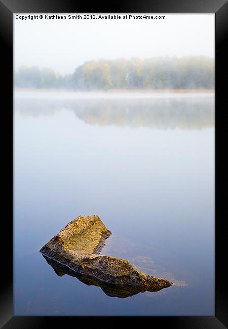 Morning mist over lake Framed Print by Kathleen Smith (kbhsphoto)