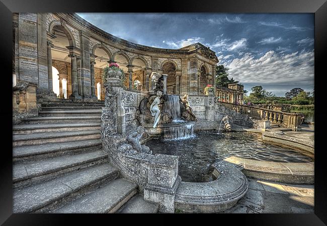 Loggia and fountain Framed Print by Dean Messenger