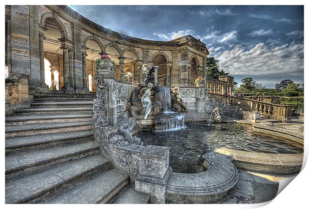Loggia and fountain Print by Dean Messenger