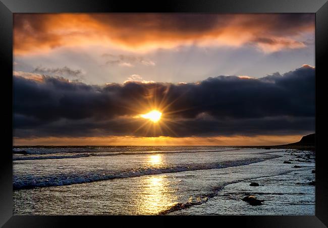 Airy Point Sunset Framed Print by Dave Wilkinson North Devon Ph