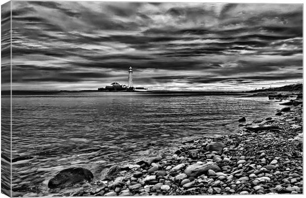 st mary`s lighthouse Canvas Print by Northeast Images
