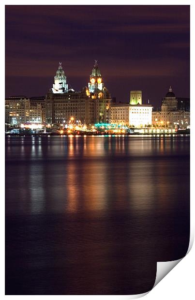 Liverpool River Mersey Print by Wayne Molyneux