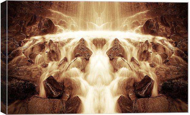 Glistening Gold Waterfall Canvas Print by Mike Gorton