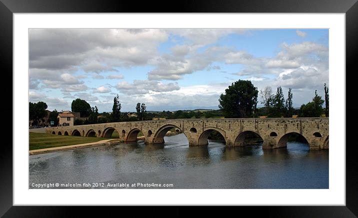 Pont Vieux Bridge Framed Mounted Print by malcolm fish