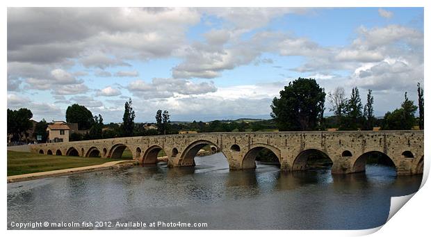 Pont Vieux Bridge Print by malcolm fish