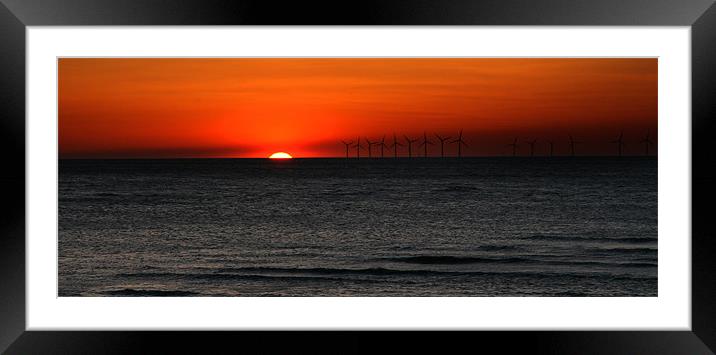 Sunset In The Sea Framed Mounted Print by Amber Osburn