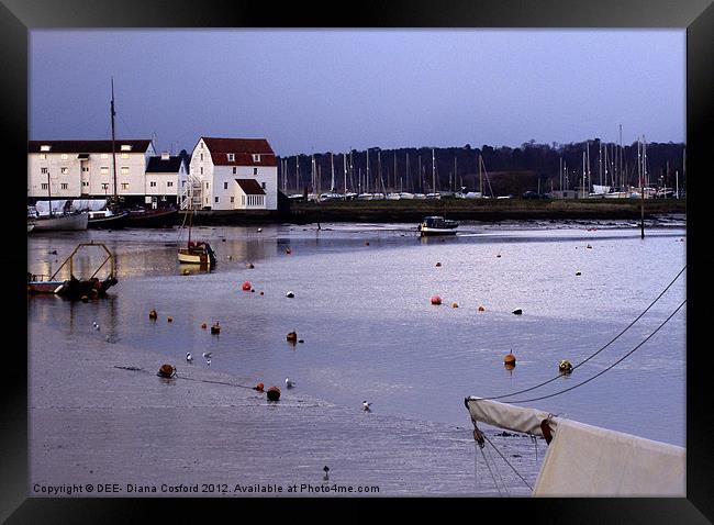 Woodbridge Old Tide Mill Framed Print by DEE- Diana Cosford