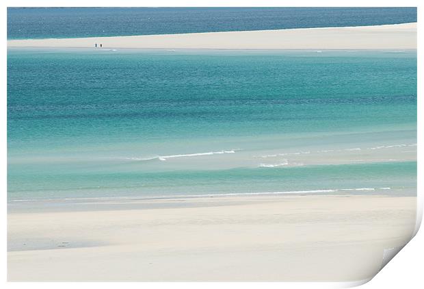 Tropical Luskentyre Sea and Sand Harris Print by Simon Garvey