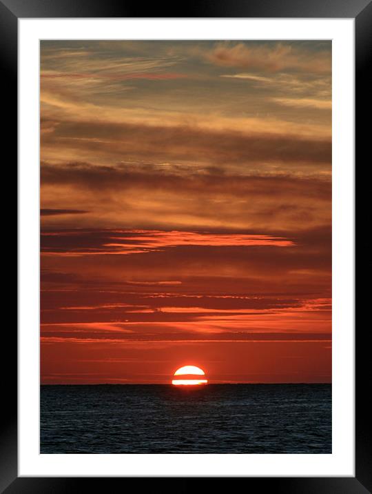Fiery Skies Framed Mounted Print by Mike Gorton