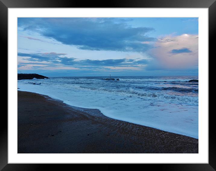 Isle of wight at dusk Framed Mounted Print by Amber Osburn