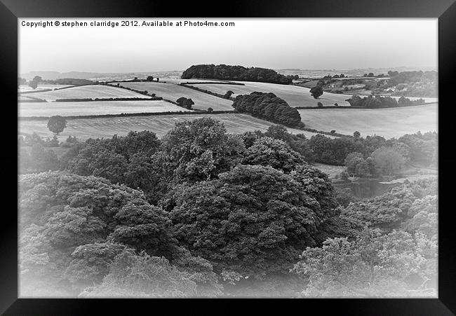 Black and White Landscape Framed Print by stephen clarridge