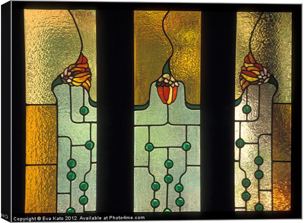 Art Nouveau Stained Glass Canvas Print by Eva Kato