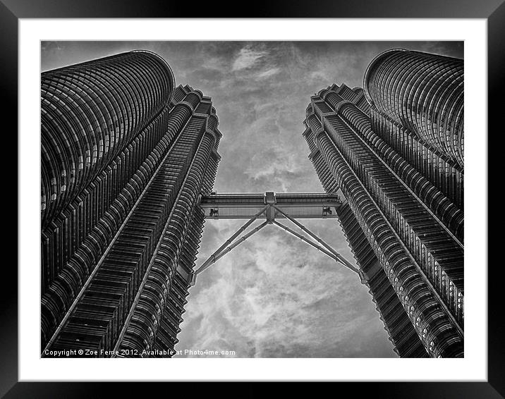 Petronas Towers in Malaysia Framed Mounted Print by Zoe Ferrie