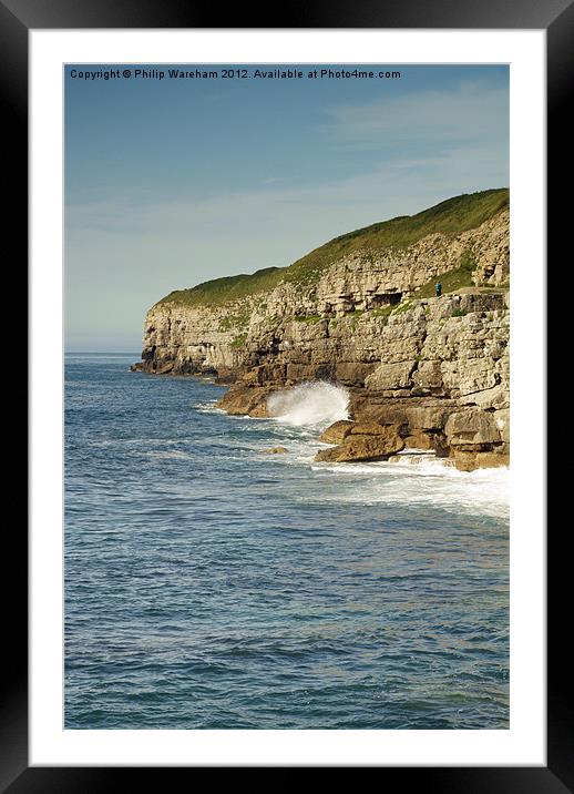 Winspit Cliffs Framed Mounted Print by Phil Wareham