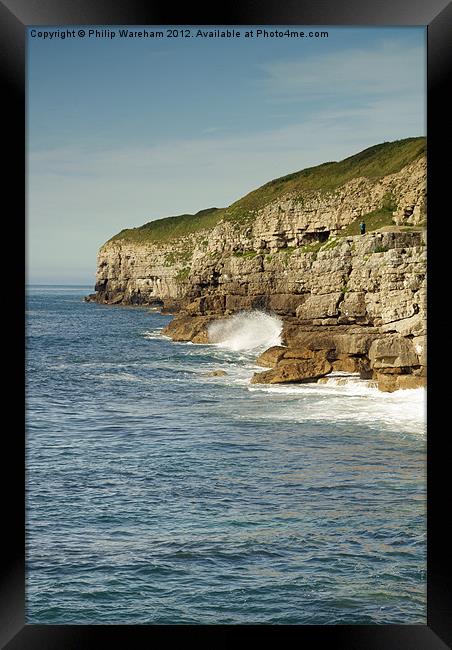 Winspit Cliffs Framed Print by Phil Wareham