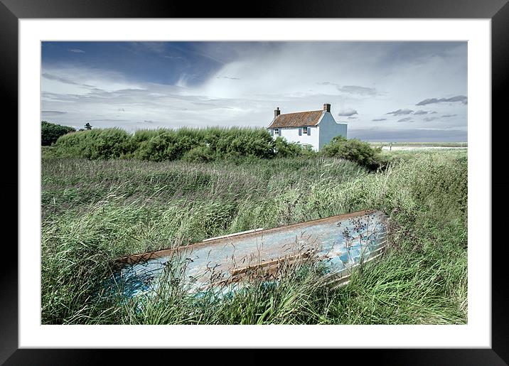 A house and a boat Framed Mounted Print by Stephen Mole