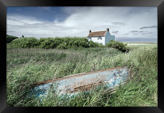 A house and a boat Framed Print by Stephen Mole