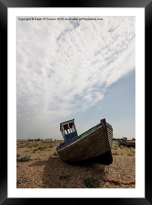 Wrecked Boats Dungeness Framed Mounted Print by Dawn O'Connor