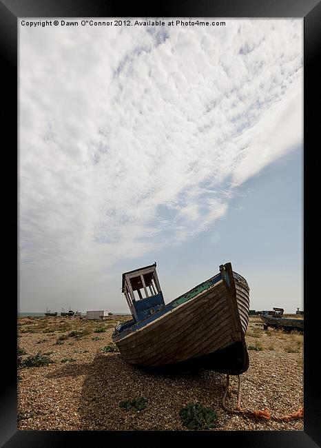 Wrecked Boats Dungeness Framed Print by Dawn O'Connor