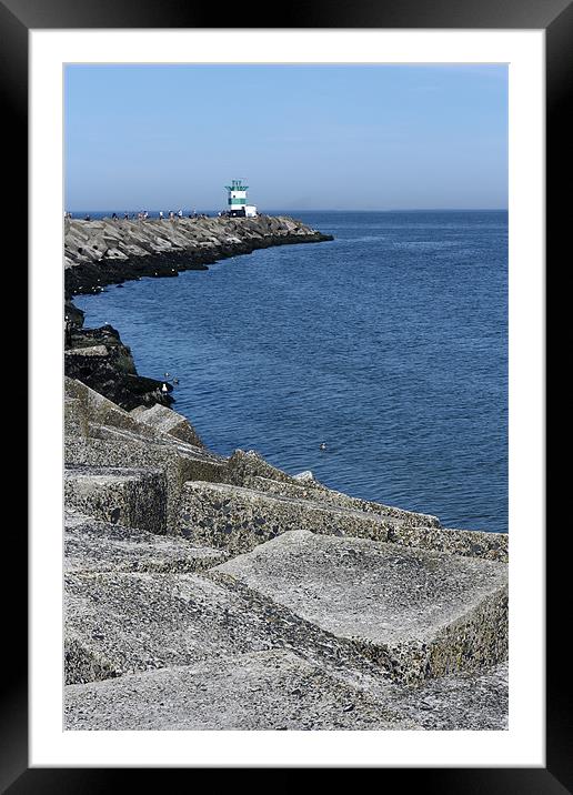 Green Lighthouse Framed Mounted Print by Ankor Light