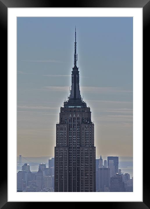 Empire State Building Framed Mounted Print by Paul Hutchings 