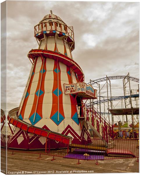 Helter Skelter Clacton Canvas Print by Dawn O'Connor