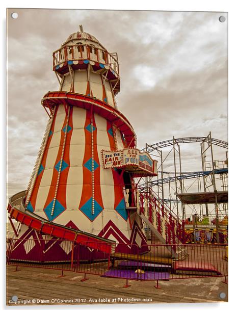 Helter Skelter Clacton Acrylic by Dawn O'Connor