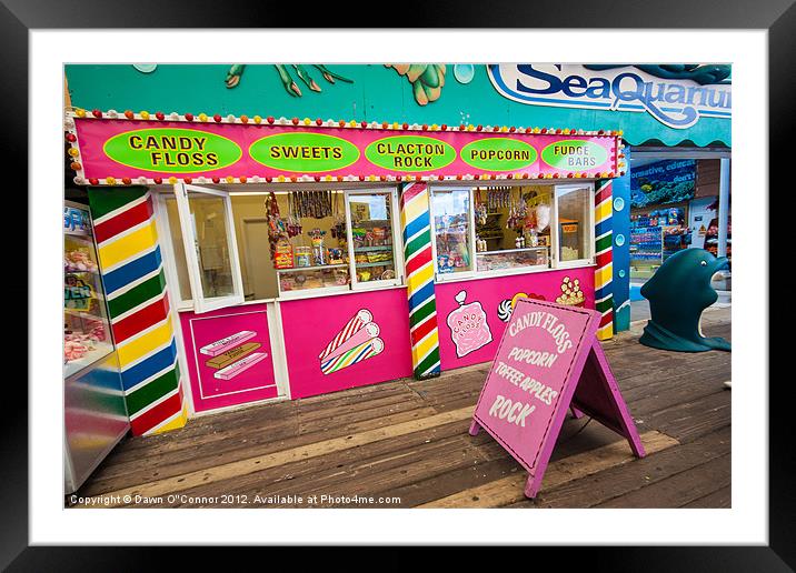 Clacton Pier Shop Framed Mounted Print by Dawn O'Connor