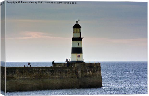 The Light - Seaham Harbour Canvas Print by Trevor Kersley RIP