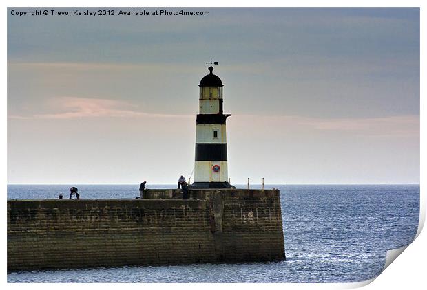 The Light - Seaham Harbour Print by Trevor Kersley RIP