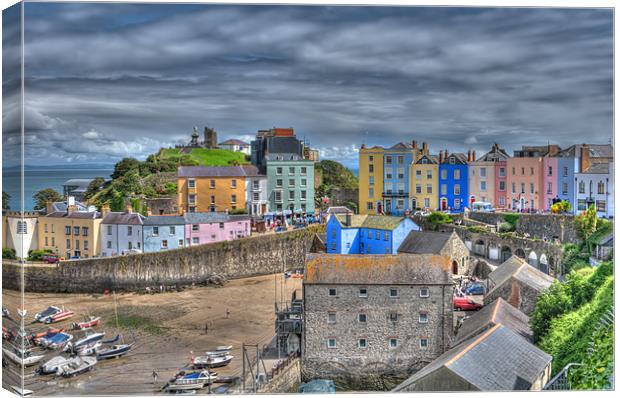 The Colours Of Tenby Harbour Canvas Print by Steve Purnell