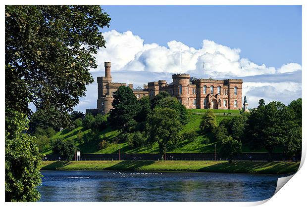 Inverness Castle Scotland by the River Ness Print by Jacqi Elmslie