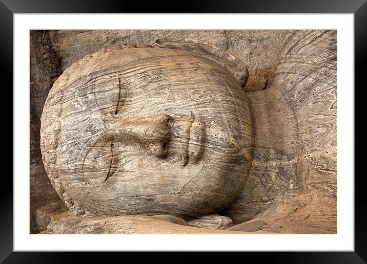 stone Buddha Framed Mounted Print by peter schickert