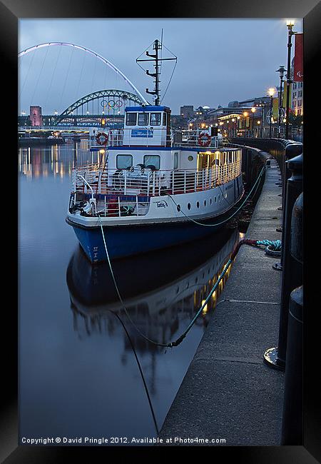 River Tyne Cruise Ship Framed Print by David Pringle