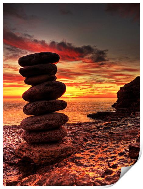 Rock Tower Print by Mark Pritchard