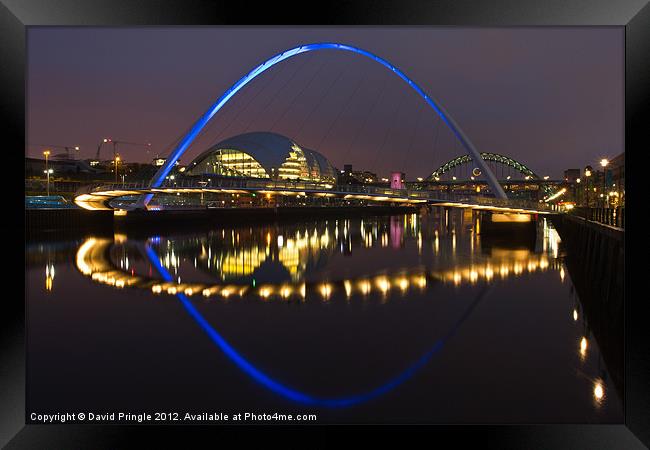 Gateshead Millennium Bridge Framed Print by David Pringle