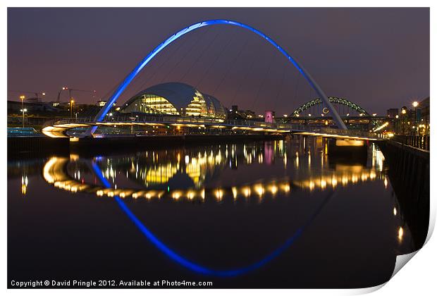Gateshead Millennium Bridge Print by David Pringle