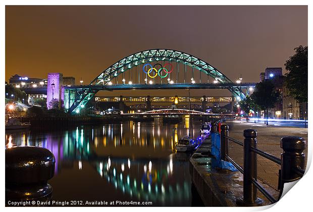 Tyne Bridge at Night Print by David Pringle