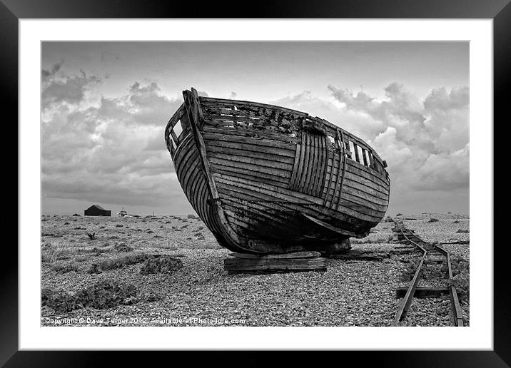 The Abandoned Boat, Dungeness, Kent Framed Mounted Print by Dave Turner