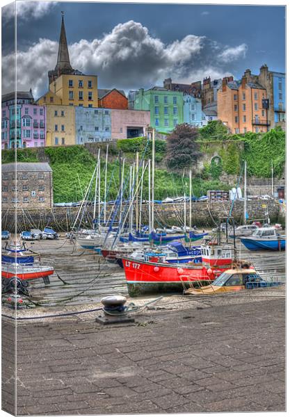 Tenby Harbour 4 Canvas Print by Steve Purnell