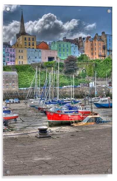 Tenby Harbour 4 Acrylic by Steve Purnell