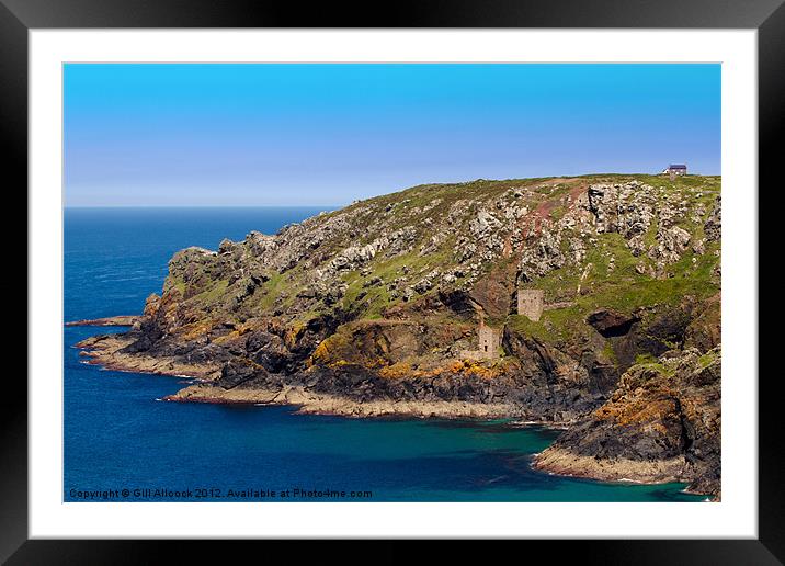 Crowns Mine, Botallack, Cornwall Framed Mounted Print by Gill Allcock